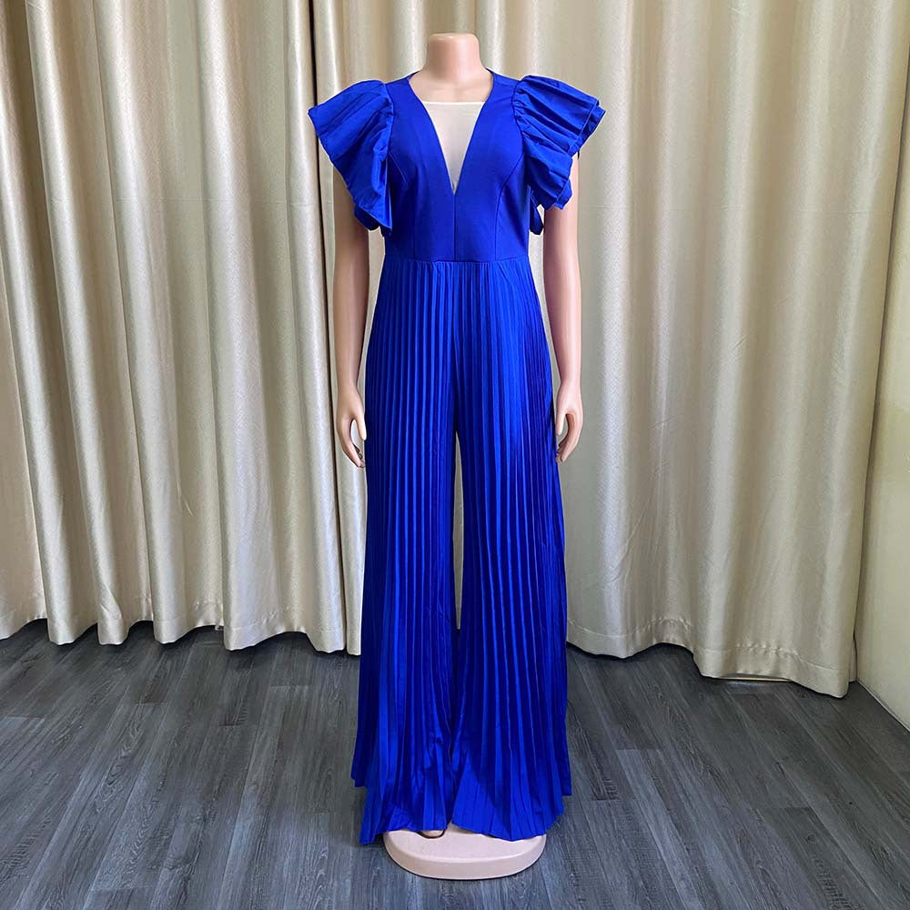 Sexy Deep V Neck Women Long Jumpsuits-Suits-Free Shipping at meselling99