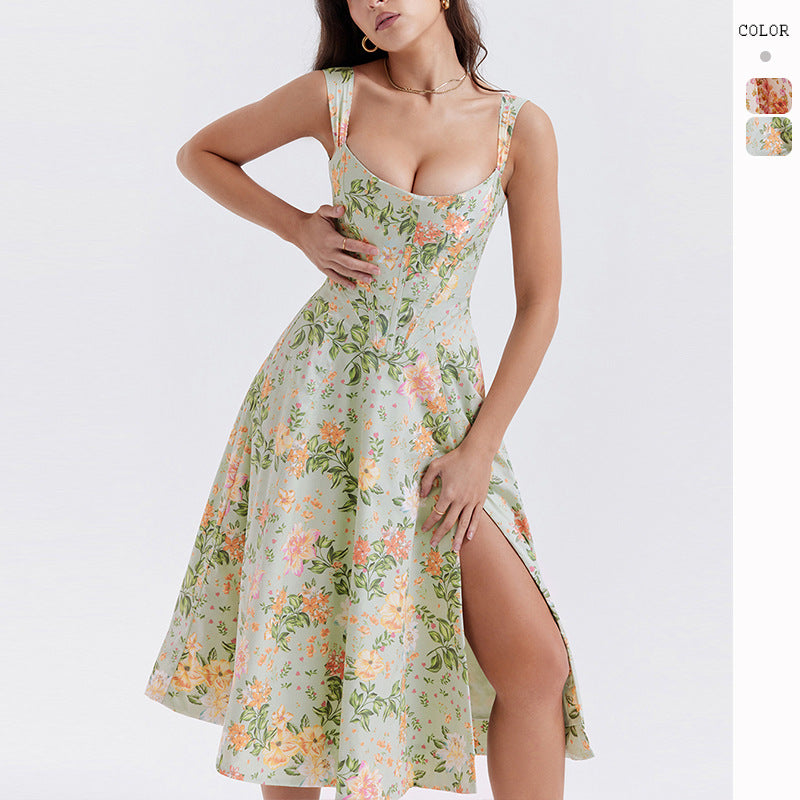 Floral Wrap Slit Dress – Feminine, Flattering & Fashionable