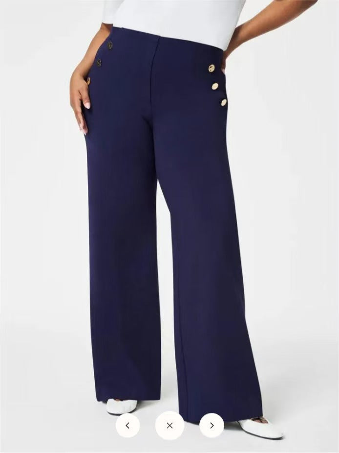 Women's High-Waisted Straight Leg Pants