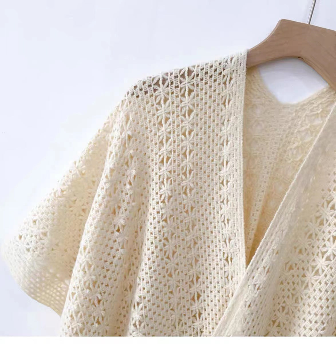 Boho Chic Knit Fringe Shawl – Ethnic Travel Wrap with Slit for Women