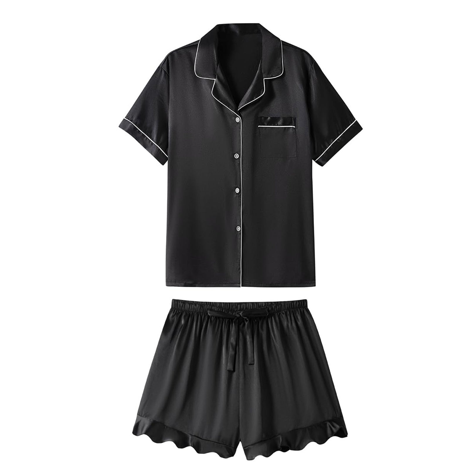 Casual Satin Summer Pajamas Suits for Women