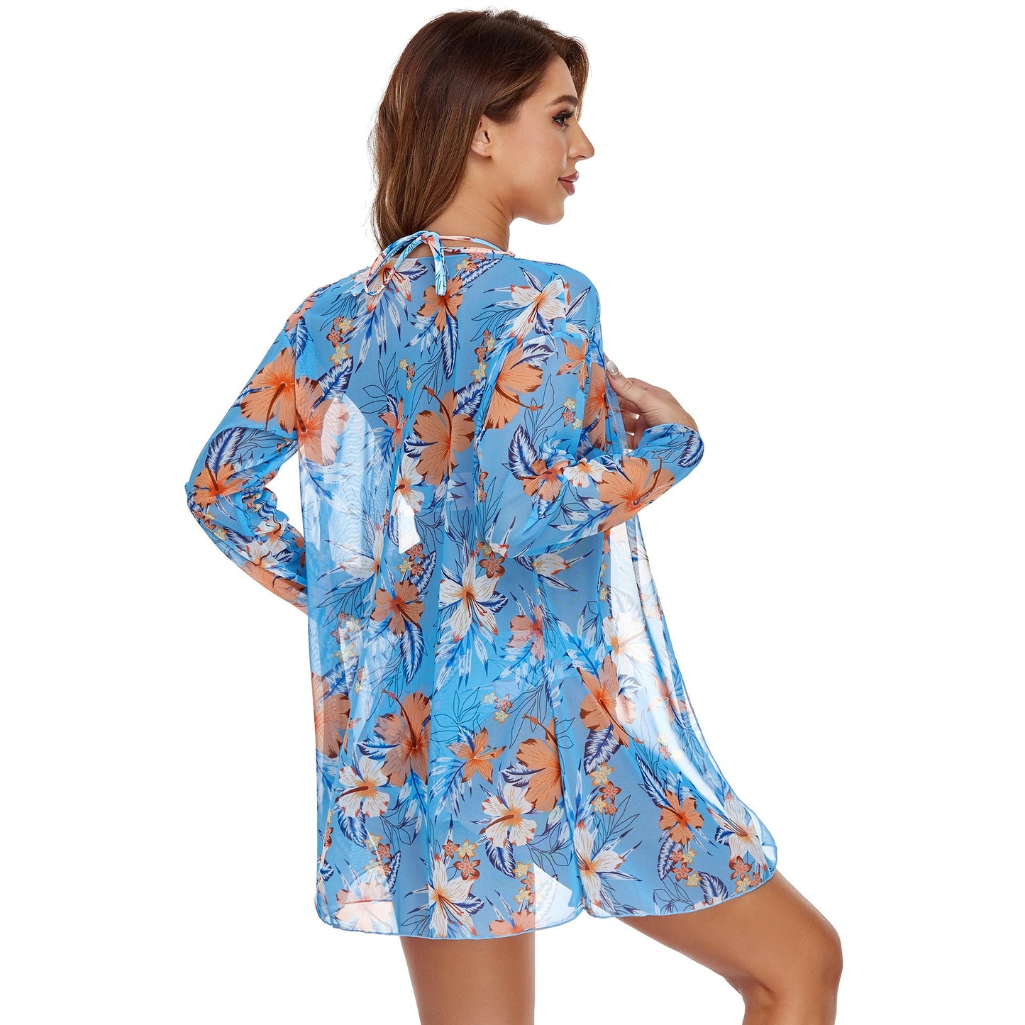 Women Three Pieces Summer Bikinis with Cover Ups