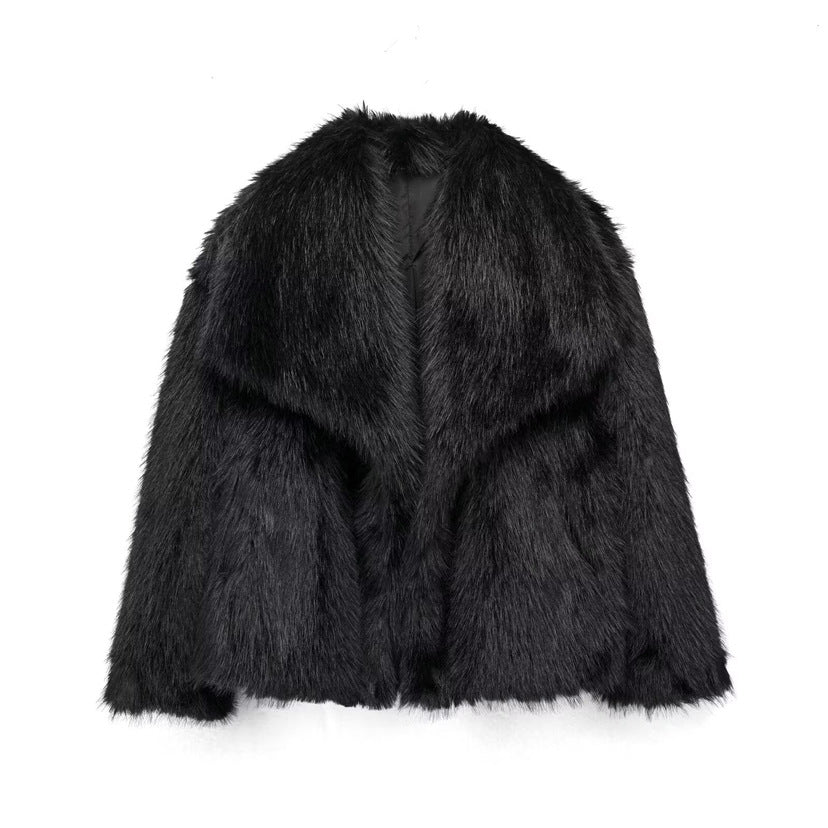 Women Faux Fur Short Overcoats