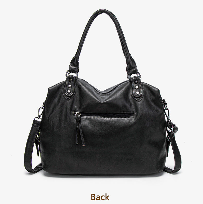 Retro PU Leather Tote Bag