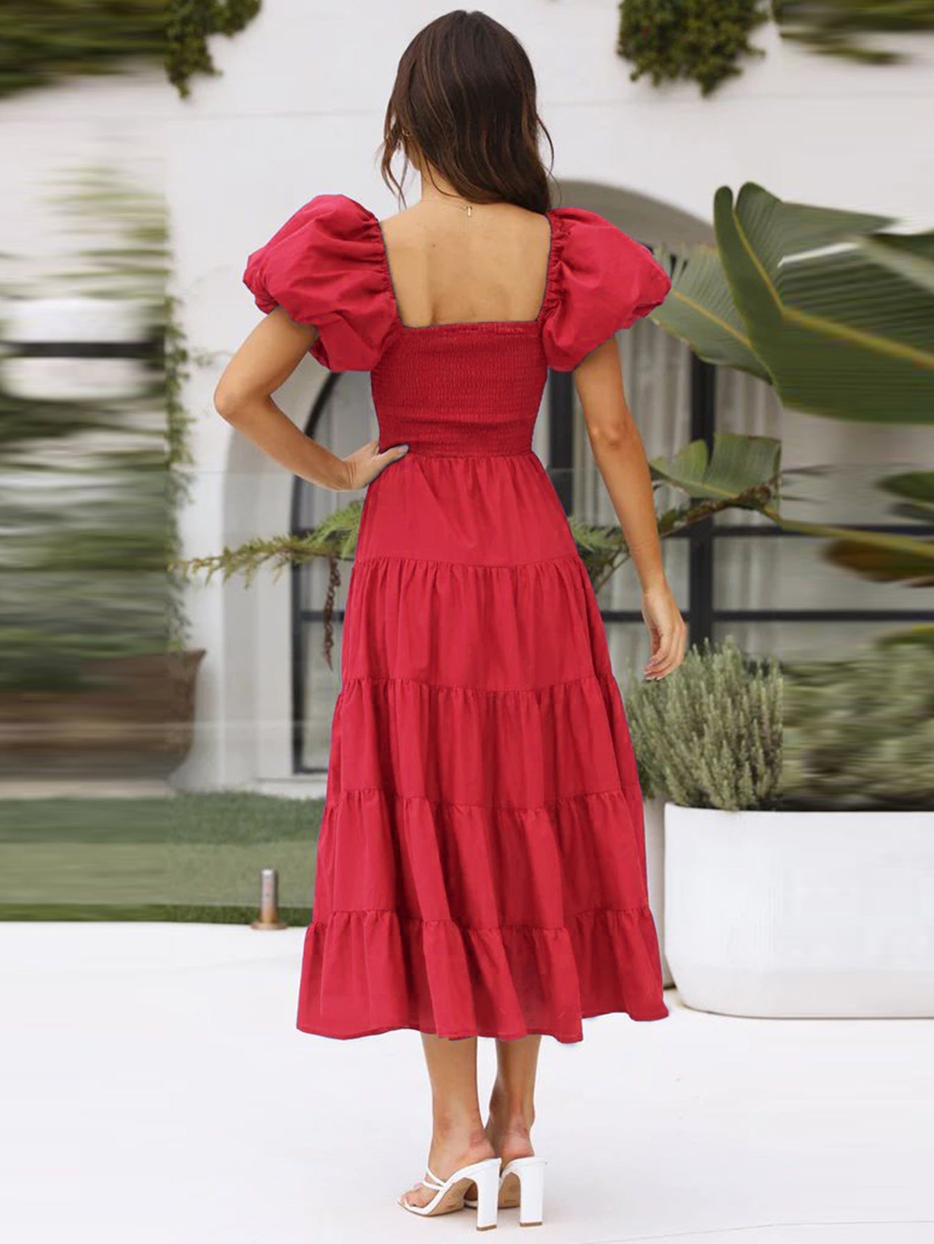 Women's Summer Bubble Sleeve Dress