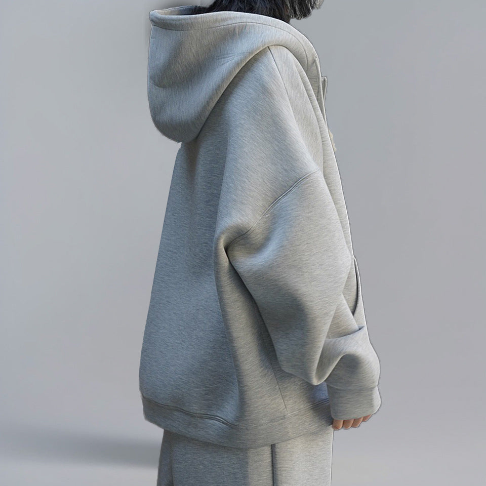 Designed Zippered Hoodies Coats & Drawstring Sports Pants