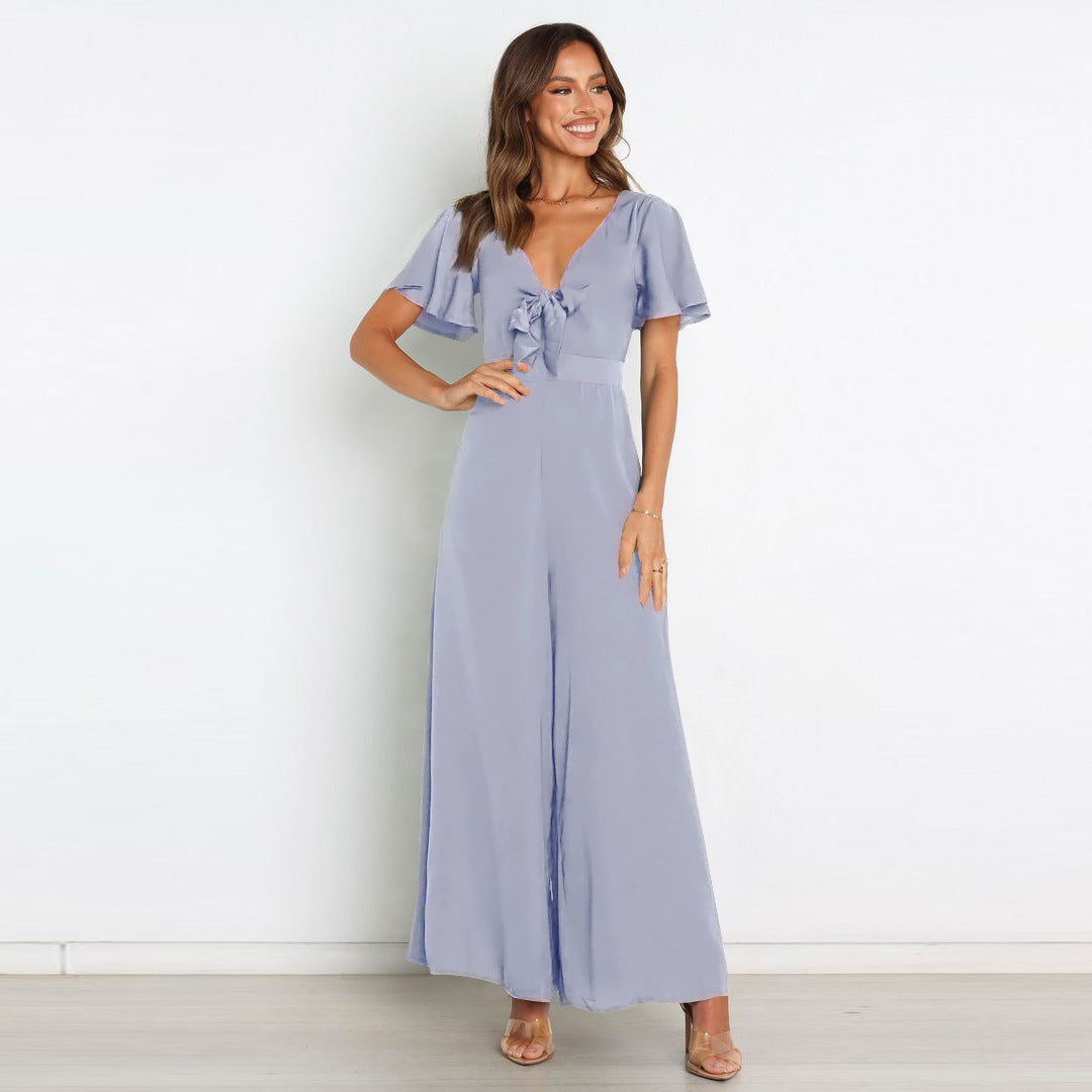 Casual Summer Short Sleeves Women Jumpsuits