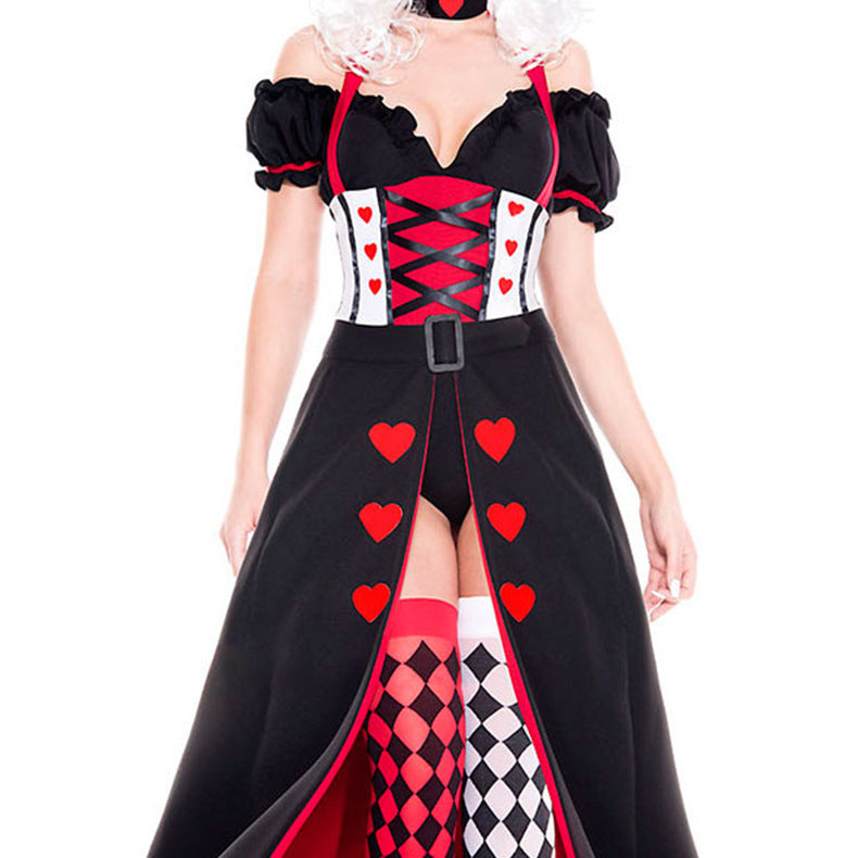 Halloween Costume: Red Queen Heart Princess Alice in Wonderland Dress