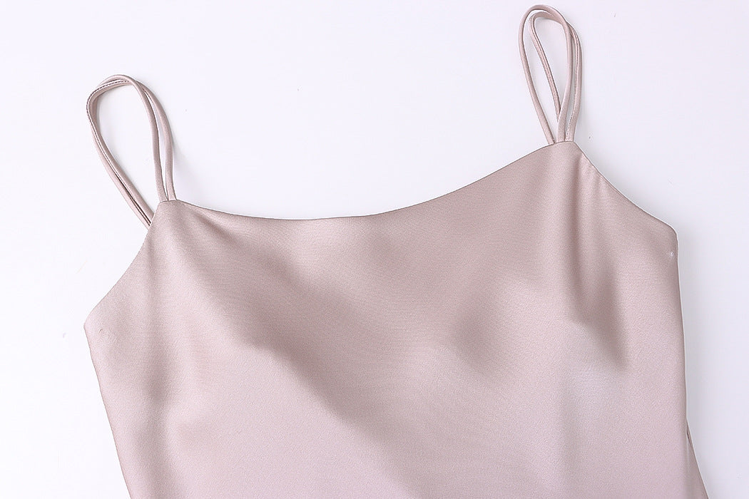 Elegant French Satin Slip Dress