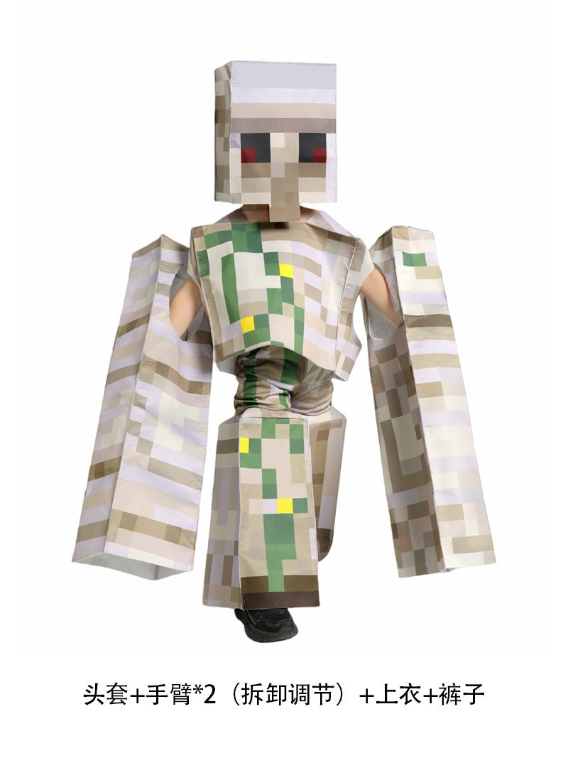 Minecraft Kids Cosplay Costume Holloween