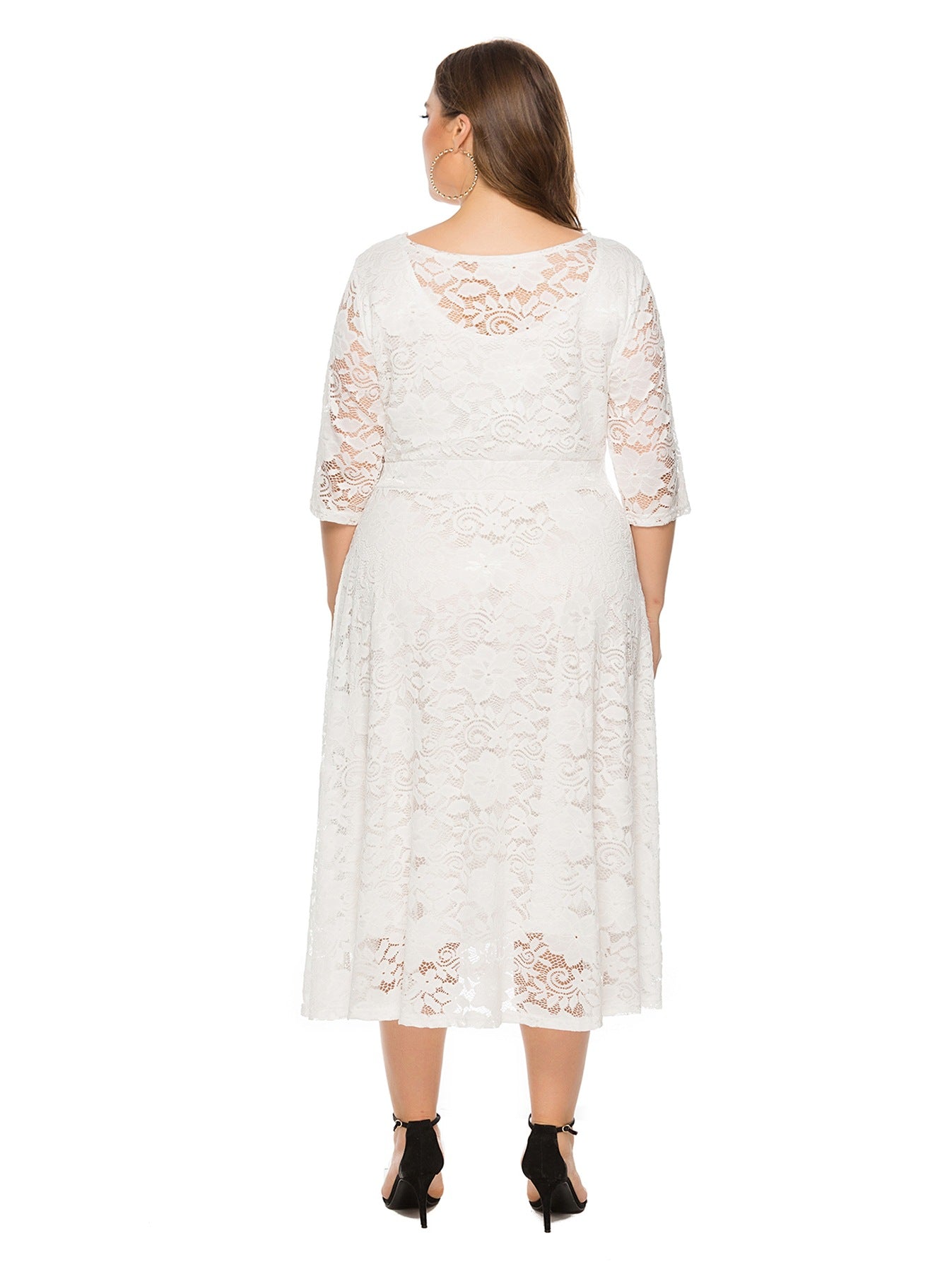 Plus Size Lace Evening Dress