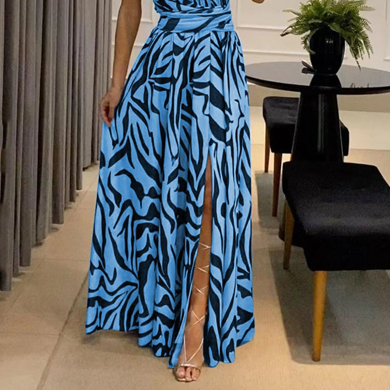 Sexy One Shoulder Sleeveless Long Dresses