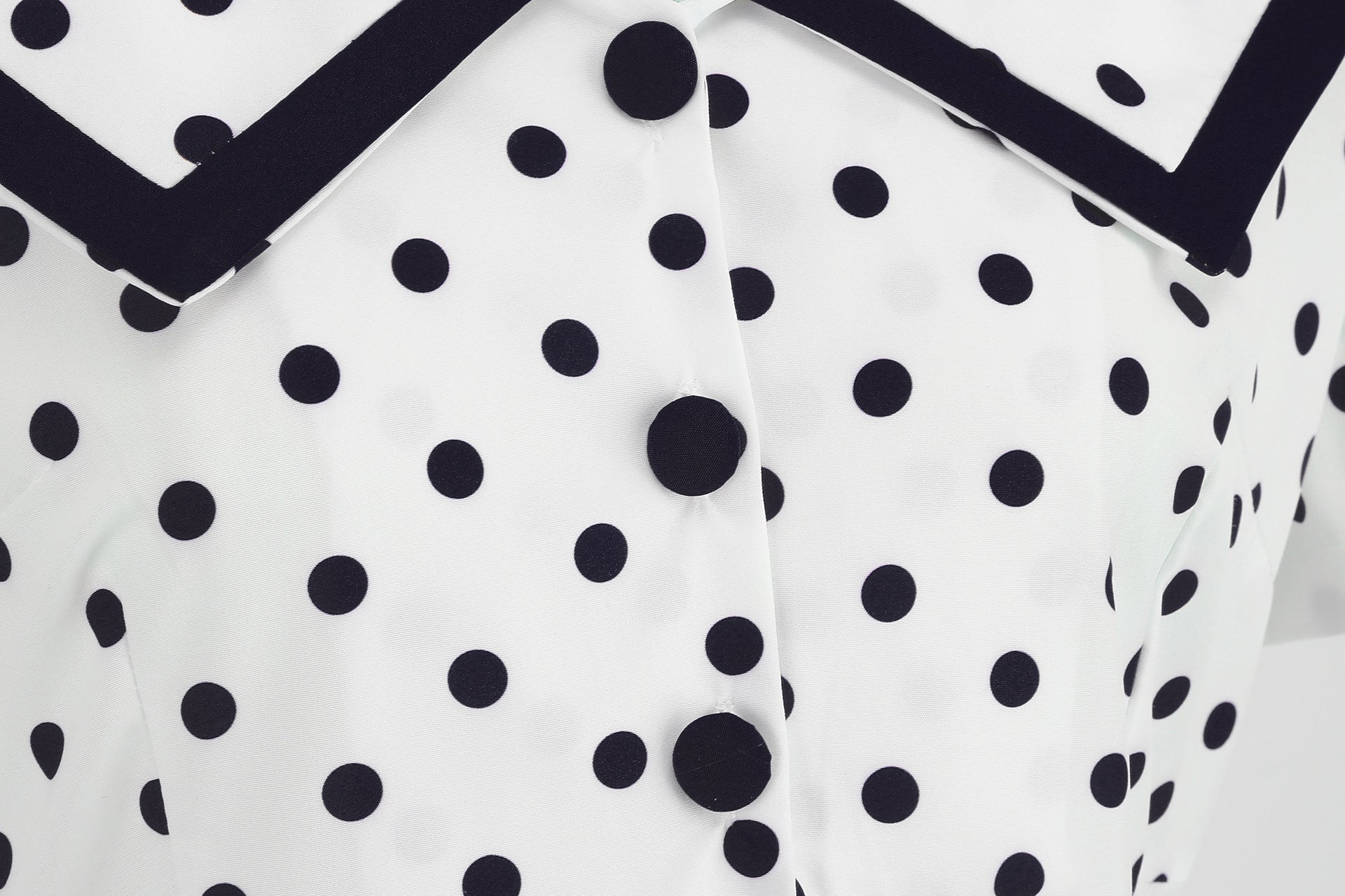 Vintage-Inspired Polka Dot Print Wrap Waist Flared Dress with Belt