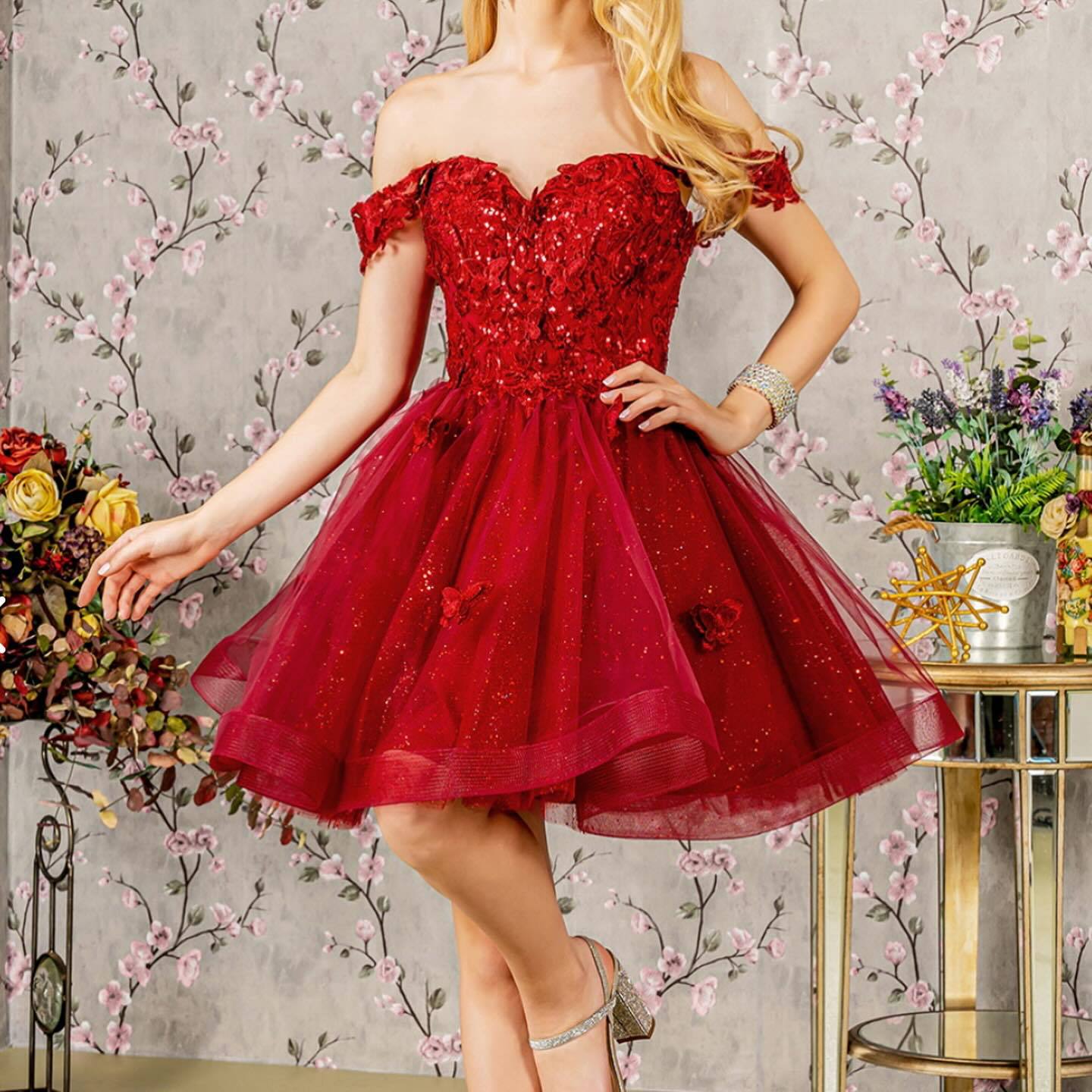 Strapless A-Line Homecoming Dress
