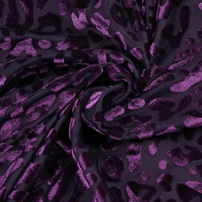 Vintage Leopard Purple Elastic Sexy Party Dresses-Dresses-Free Shipping at meselling99