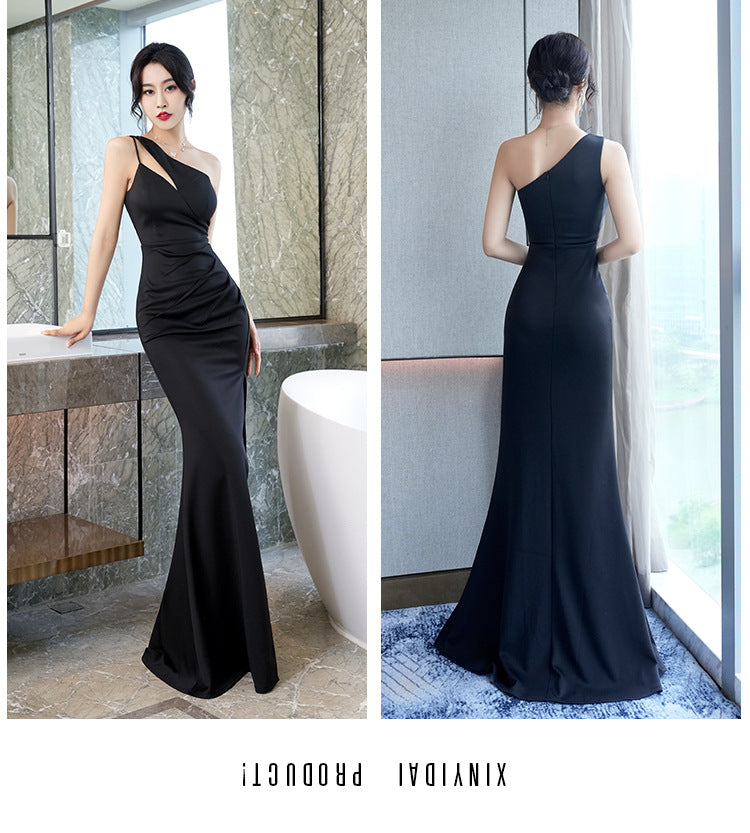 Sexy Designed One Shoulder Long Evening Party Dresses