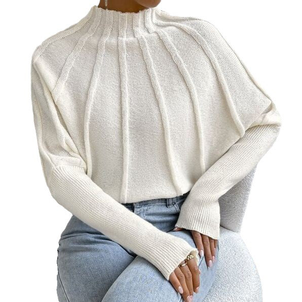Casual High Neck Pullover Knitted Sweaters