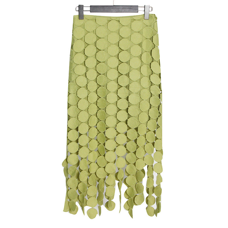 Embroidery Tassel High-End Bodycon Skirt