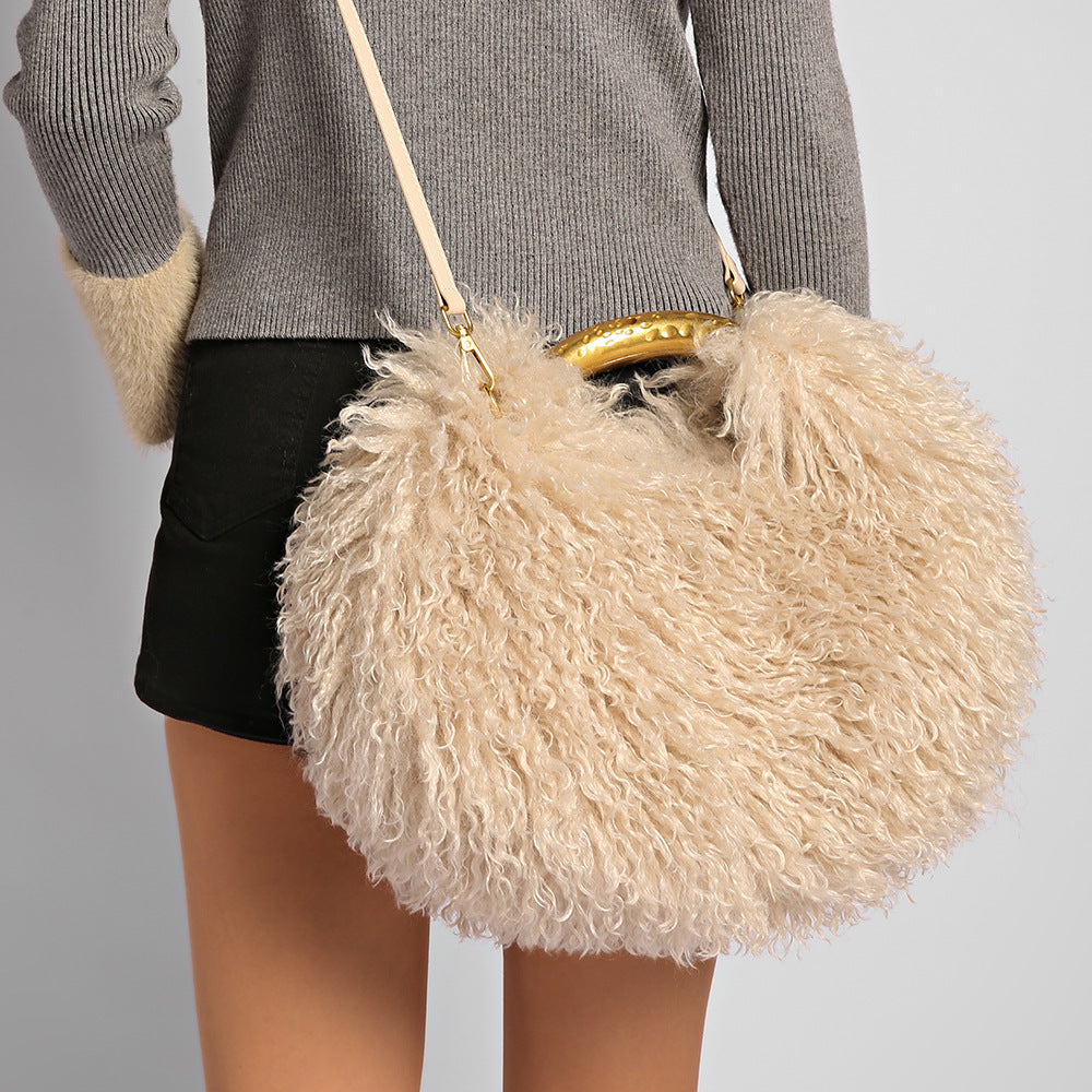 Women's Fuzzy Faux Fur Crossbody Bag