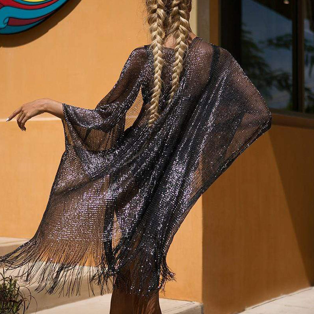 Gemini Sequin Duster - Black
