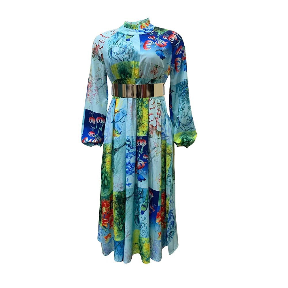 Women High Waist Plus Sizes Women Party Dresses-Dresses-Green-S-Free Shipping at meselling99