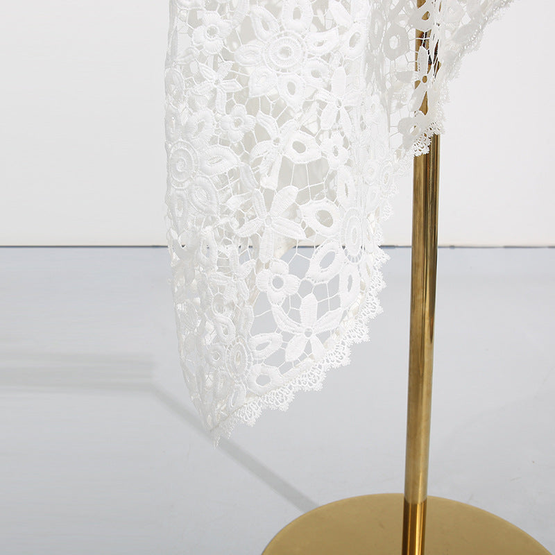 Women's Lace Sleeveless Top & Asymmetrical Skirt Set