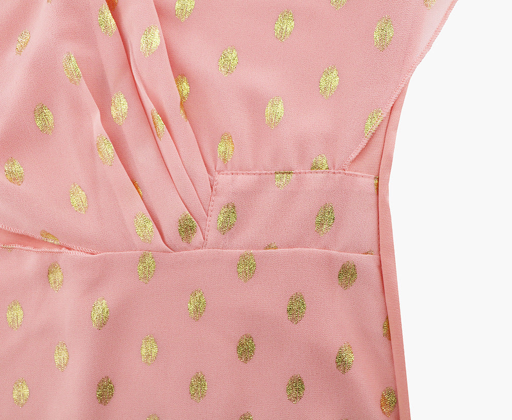 Casual Chiffon Polka Dot Print Party Dresses-Dresses-Free Shipping at meselling99