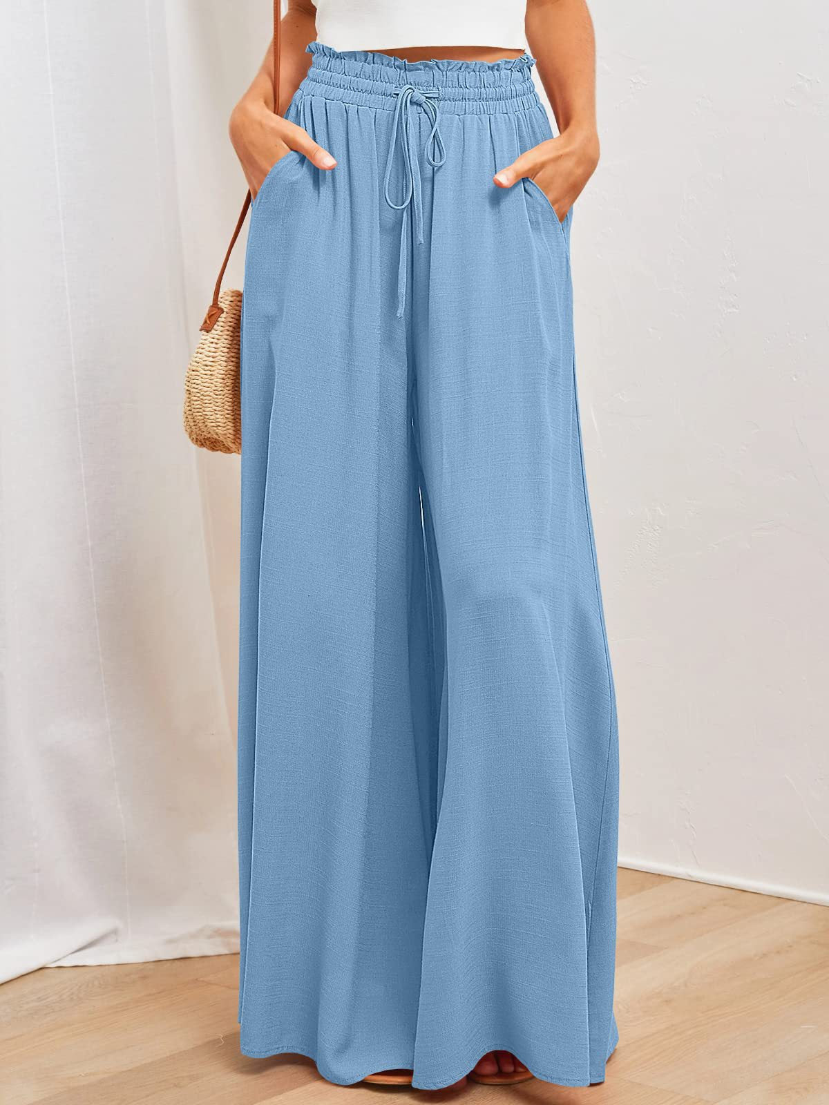 Women's High-Waisted Wide-Leg Palazzo Pants