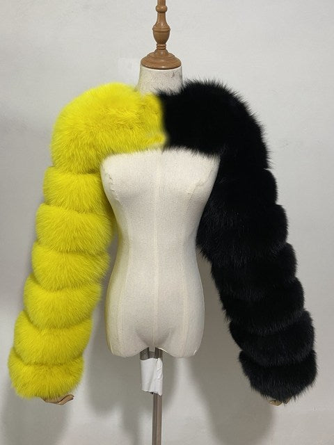 Women Artifical Fox Fur Women Cape Coats