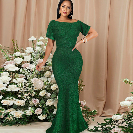 Simple Design High Waist Green Women Party Dresses-Dresses-Green-S-Free Shipping at meselling99