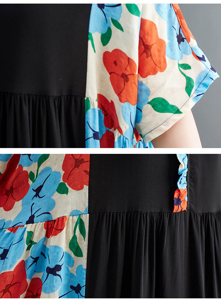 Vintage Short Sleeves Summer Long Cozy Dresses-Dresses-Free Shipping at meselling99