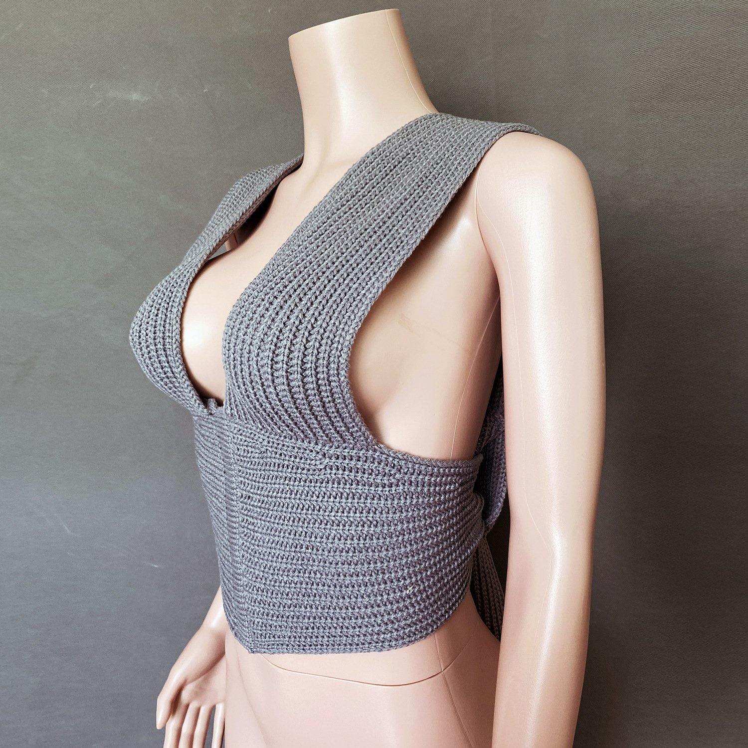 DIY Knitting Bangdage Tops-STYLEGOING