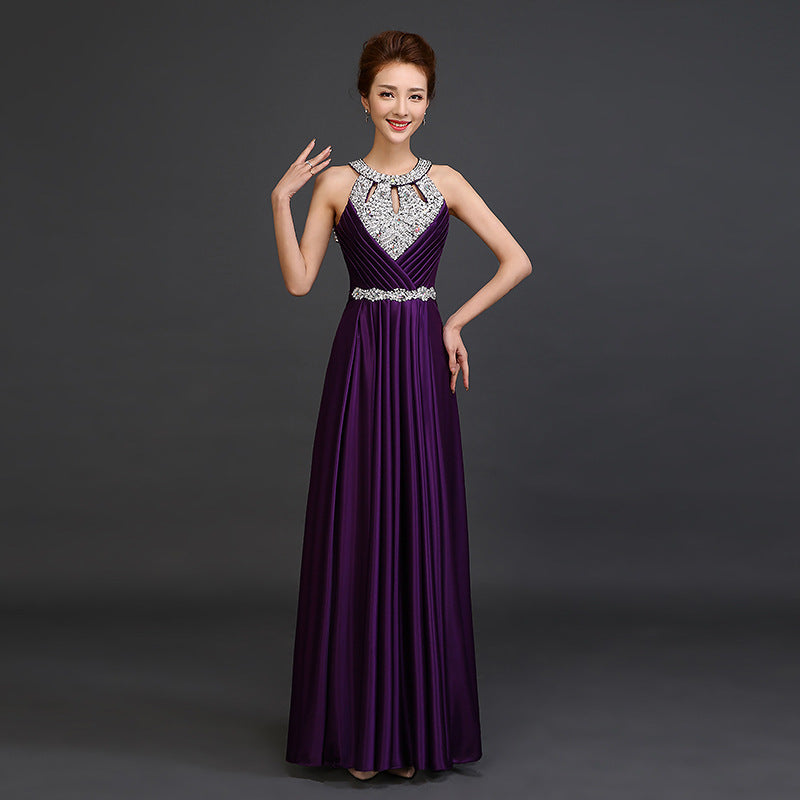 Elegant Halter Sleeveless Evening Dresses