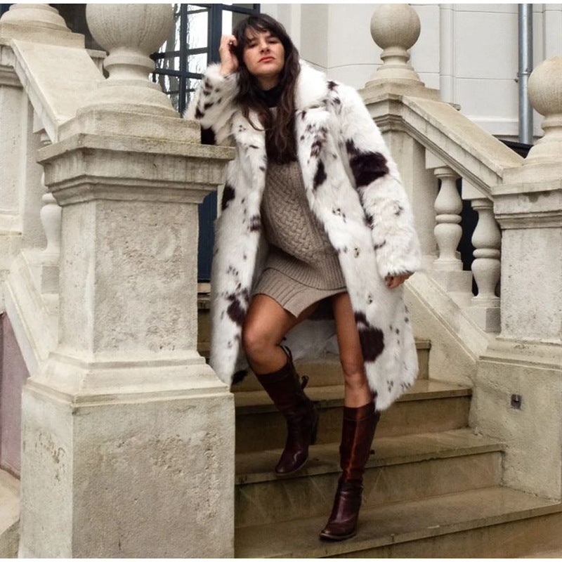 Women's Winter Fashion Eco-Friendly Fur Jacket Coat