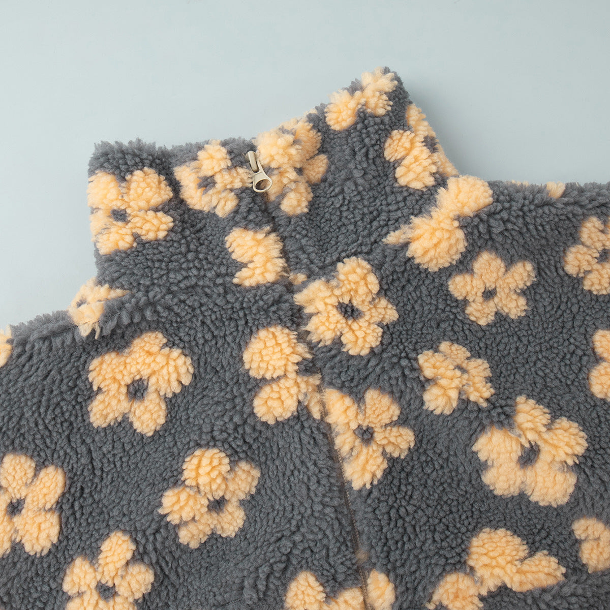 Women's Floral Print Sherpa Hoodie