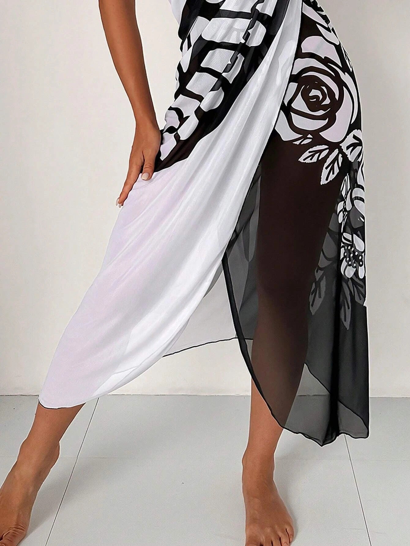 Summer Butterfly Print Beach Cover Ups