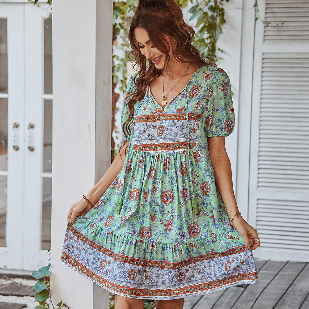 Casual Bohemian Summer Short Dresses