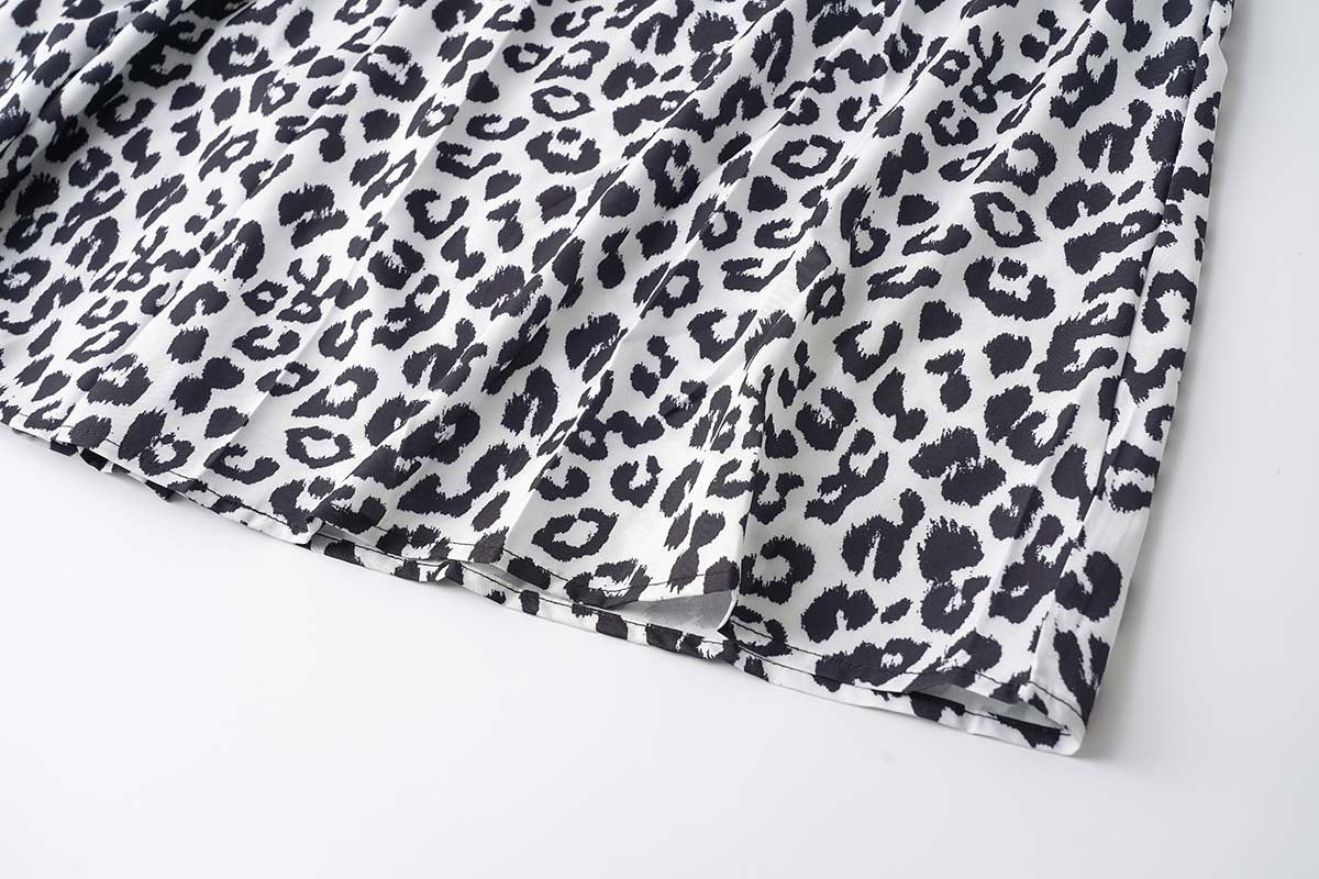 Women's Summer Leopard Print Strapless Dress