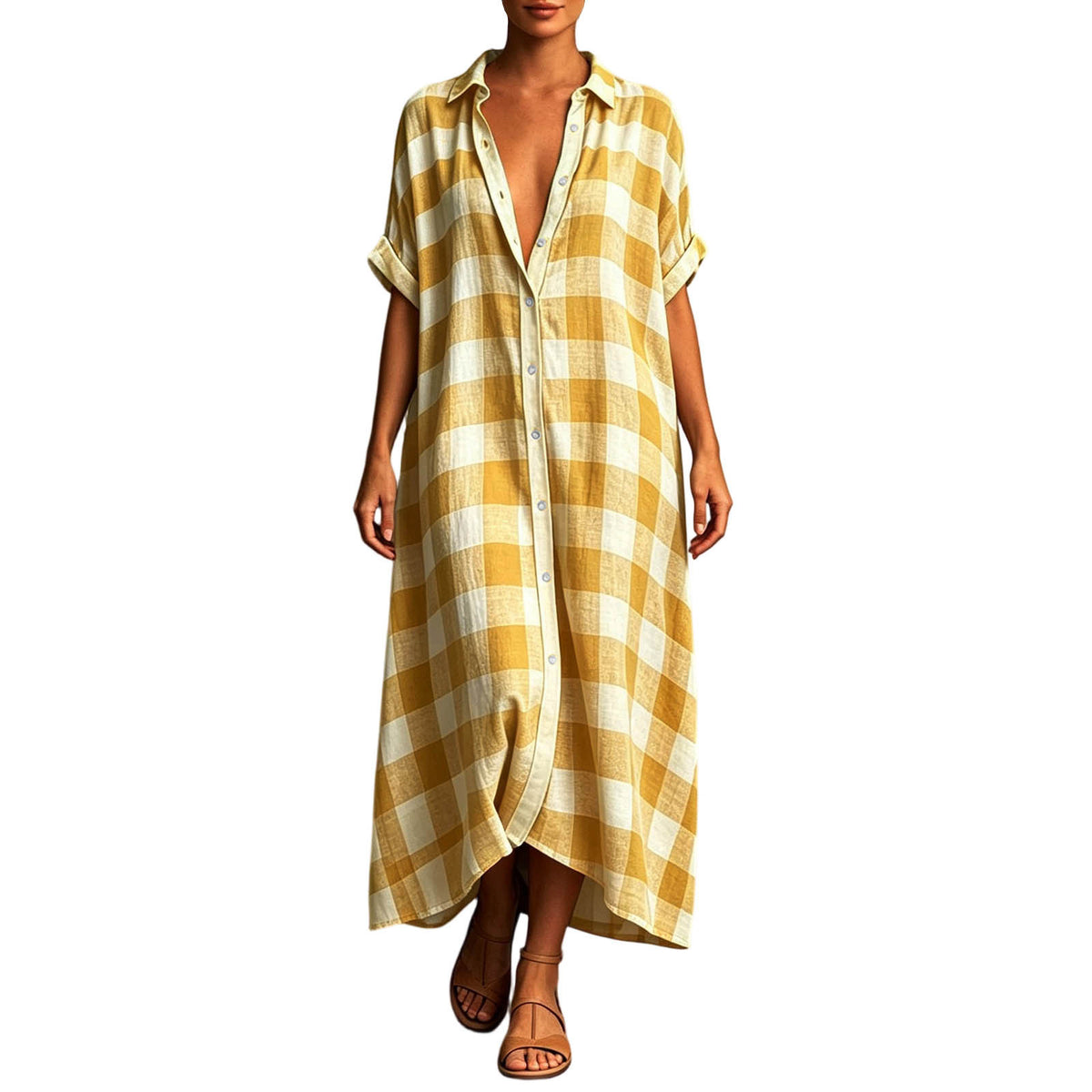 Women's Plaid Shirt Dress
