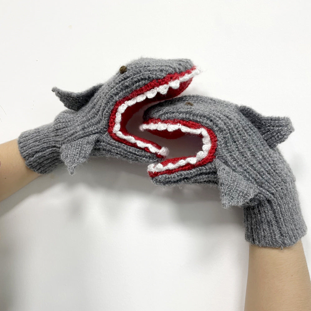 3D Christmas Shark Gloves