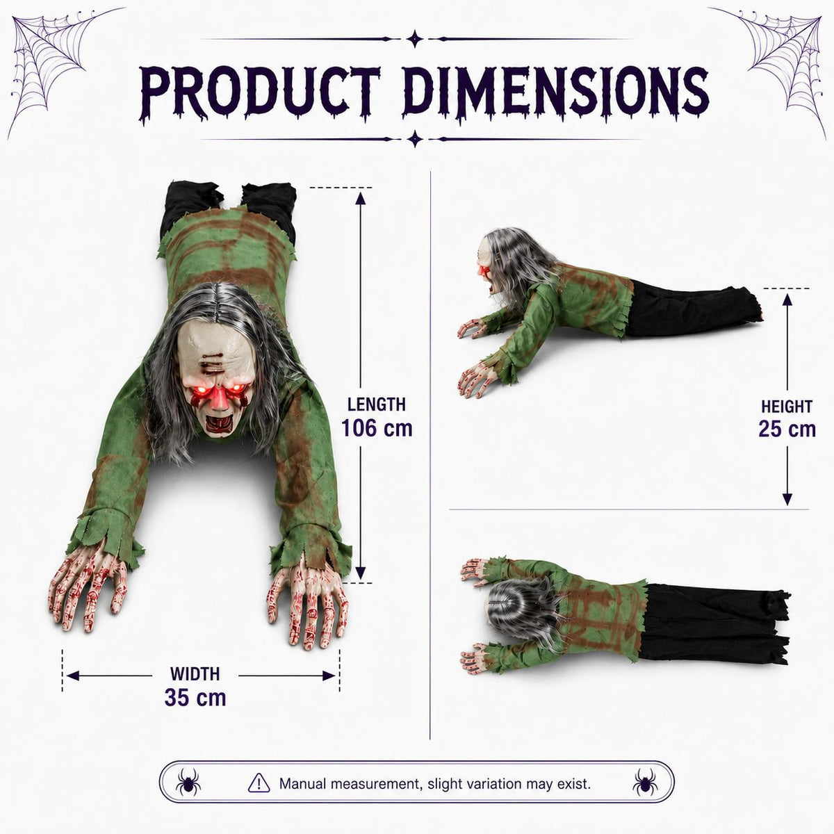 Voice-Activated Crawling Ghost Halloween Prop