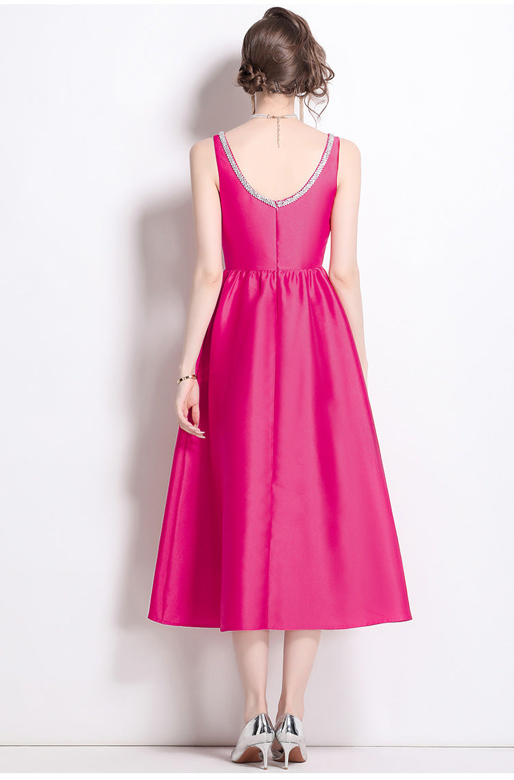 Elegant Square Neckline Sleeveless Dresses