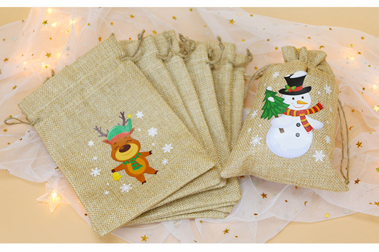 Christmas Drawstring Gift Bag for Apples 24pcs/Set