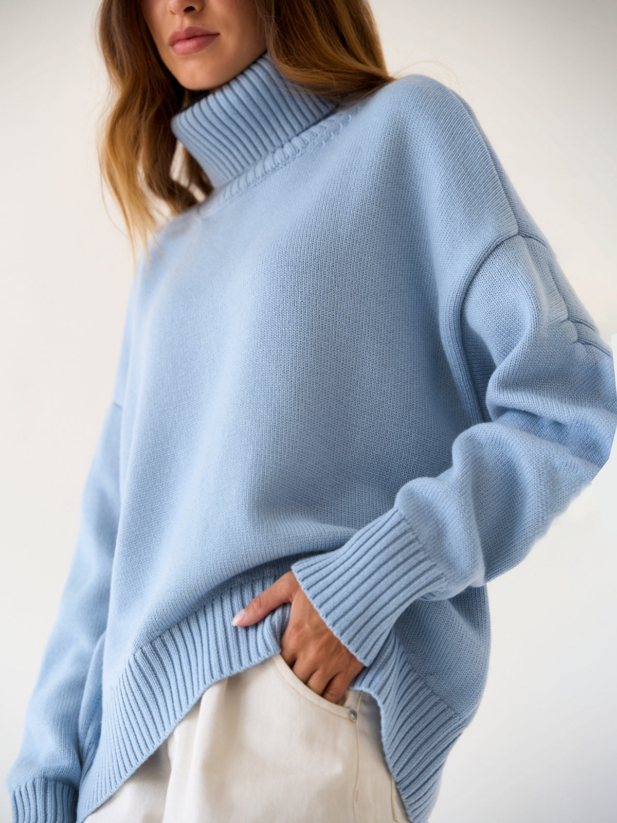 Classical High Neck Knitted Pullover Sweaters