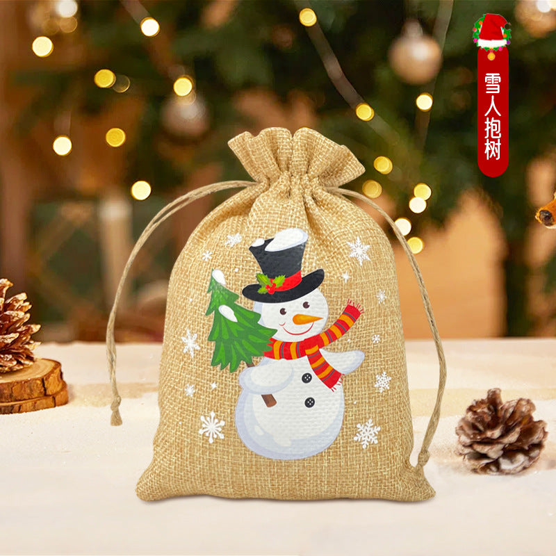Christmas Drawstring Gift Bag for Apples 24pcs/Set