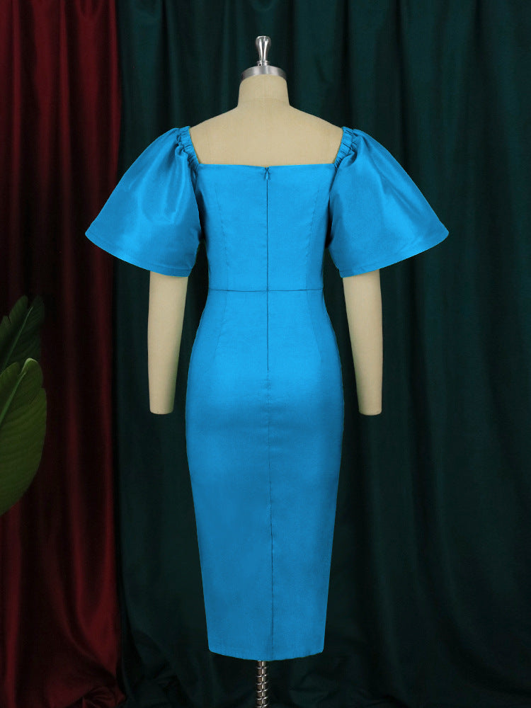 Sexy Blue Split Front Party Dresses-Dresses-Free Shipping at meselling99