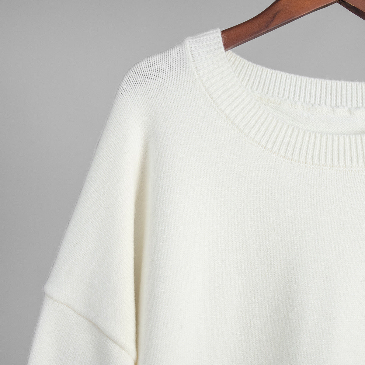 Classic Relaxed-Fit Dark Crewneck Sweater