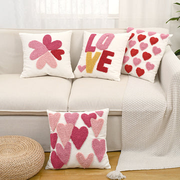 Embroidery Heart Cute Sofa Pillow