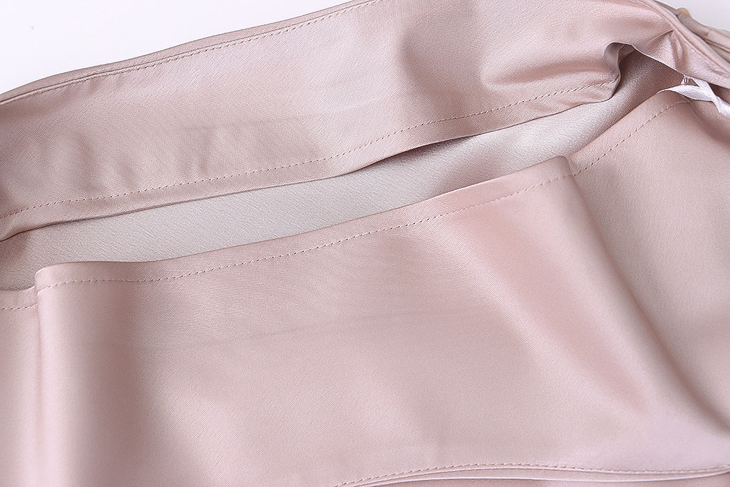 Elegant French Satin Slip Dress