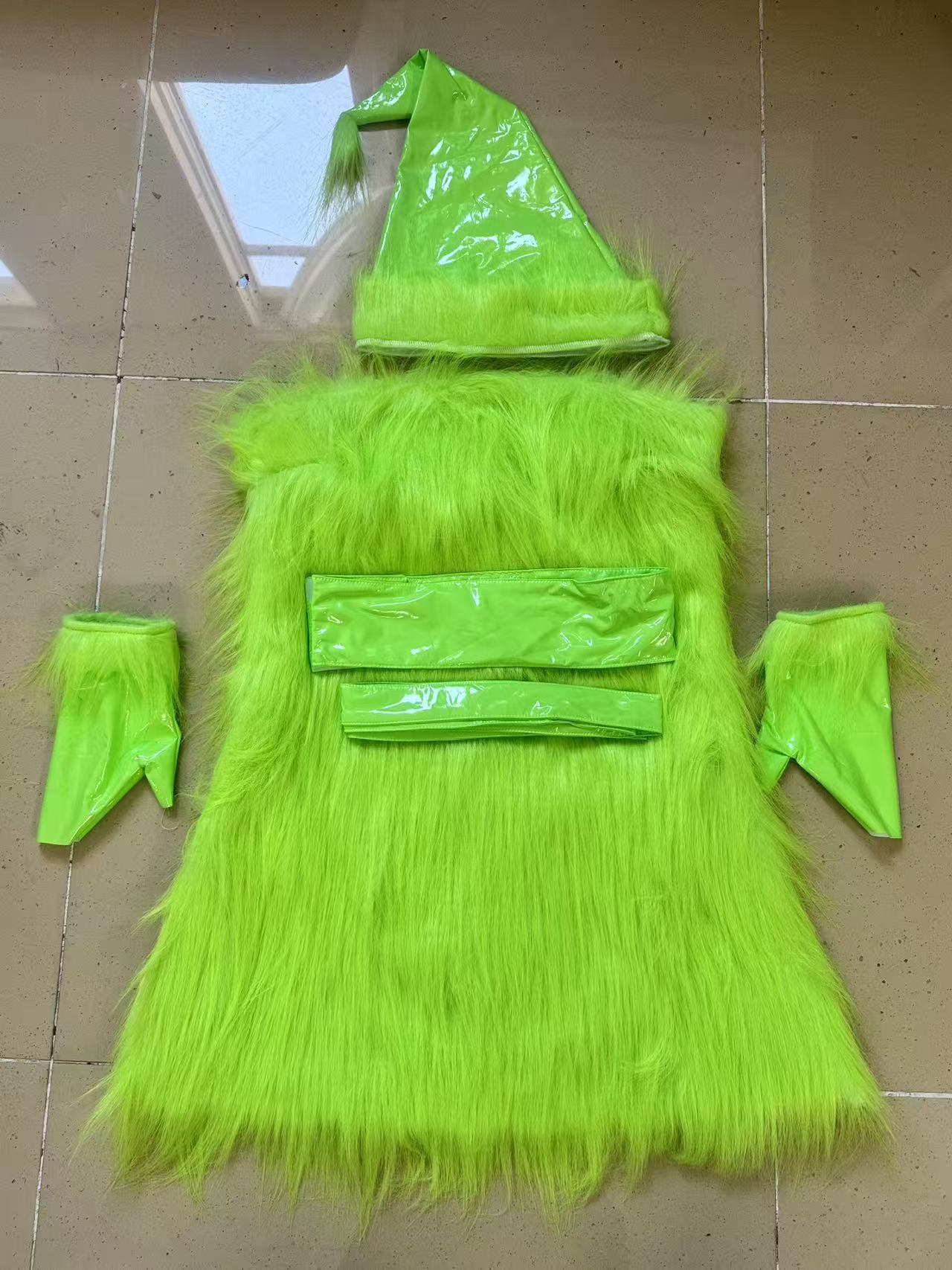 Grinch-Inspired Green Monster Costume